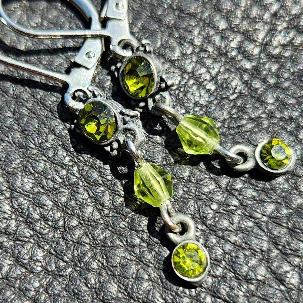 Delicate Peridot Drop Earrings